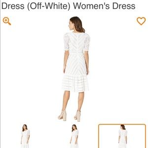 bcbgmaxazria round neck dress off white